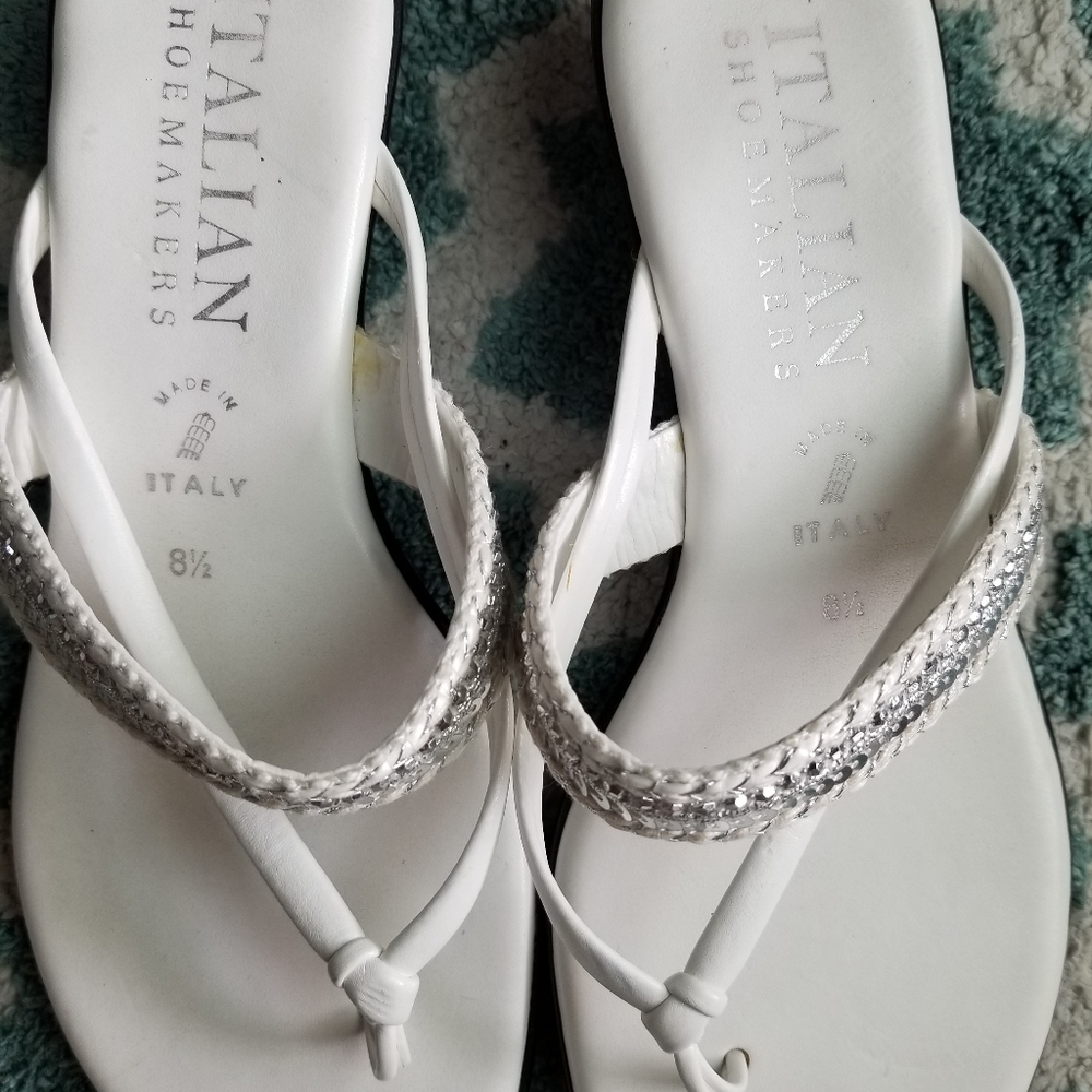 Italian shoemakers white sandal